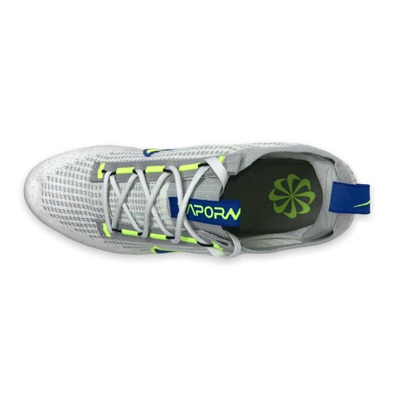 Nike Vapormax 2021 FK Mens Running Shoes White/Hyper Royal-Volt DC9394 100 (NEW) main image 8